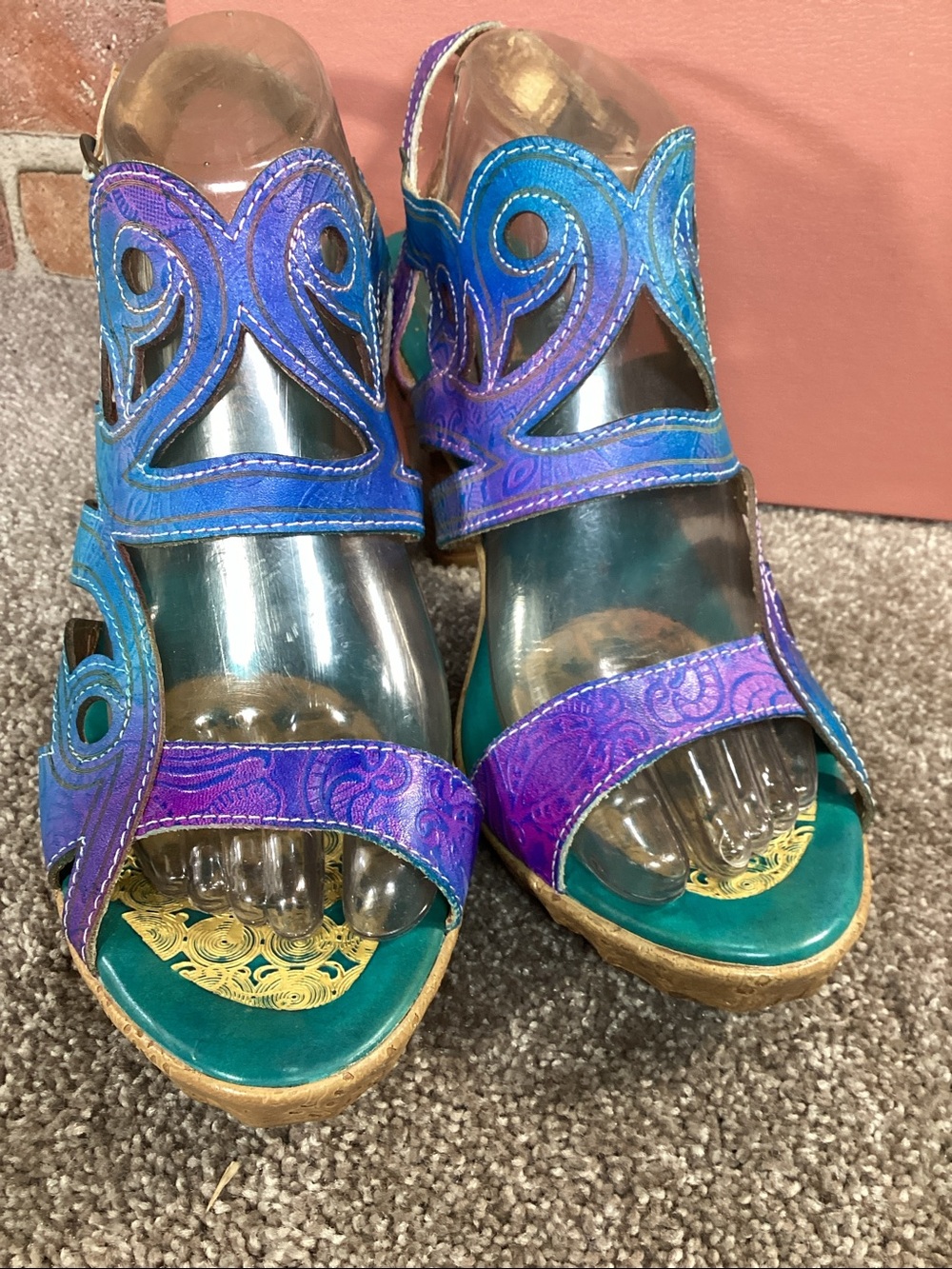 Socofy women’s bohemian heeled Sandals size 42 eu size 11-11.5 US - Picture 2 of 8